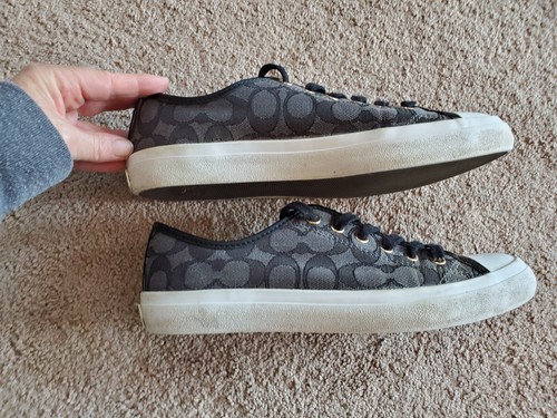 Coach Empire Signature C Logo Lace Up Canvas Sneakers Women's 8B - Picture 2 of 8