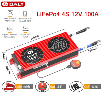 Daly BMS Smart BMS 4S 12V 100A LiFePo4 Common Port with Bluetooth Module SEU