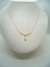 Girocollo in ORO GIALLO 18 KT (750) con PERLA coltivata Giapponese - collana -