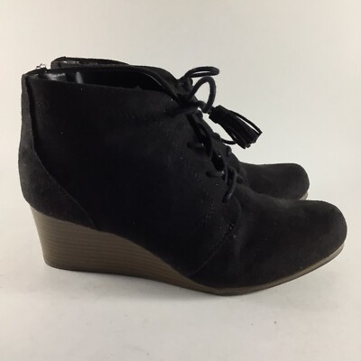 Dr Scholls Kennedy wedge heel ankle booties black size M