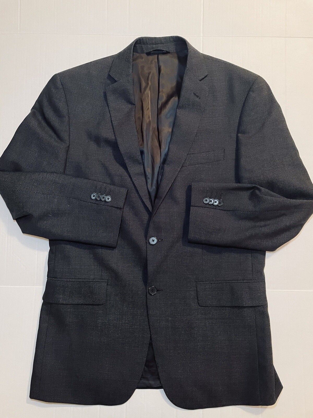 Marc Anthony Birdseye Blazer Sport Coat 2 Button Jacket Wool Silk Sz 40R