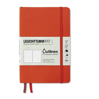 Leuchtturm 363019 Notizbuch B6+ Outlines signalorange 89 Seiten