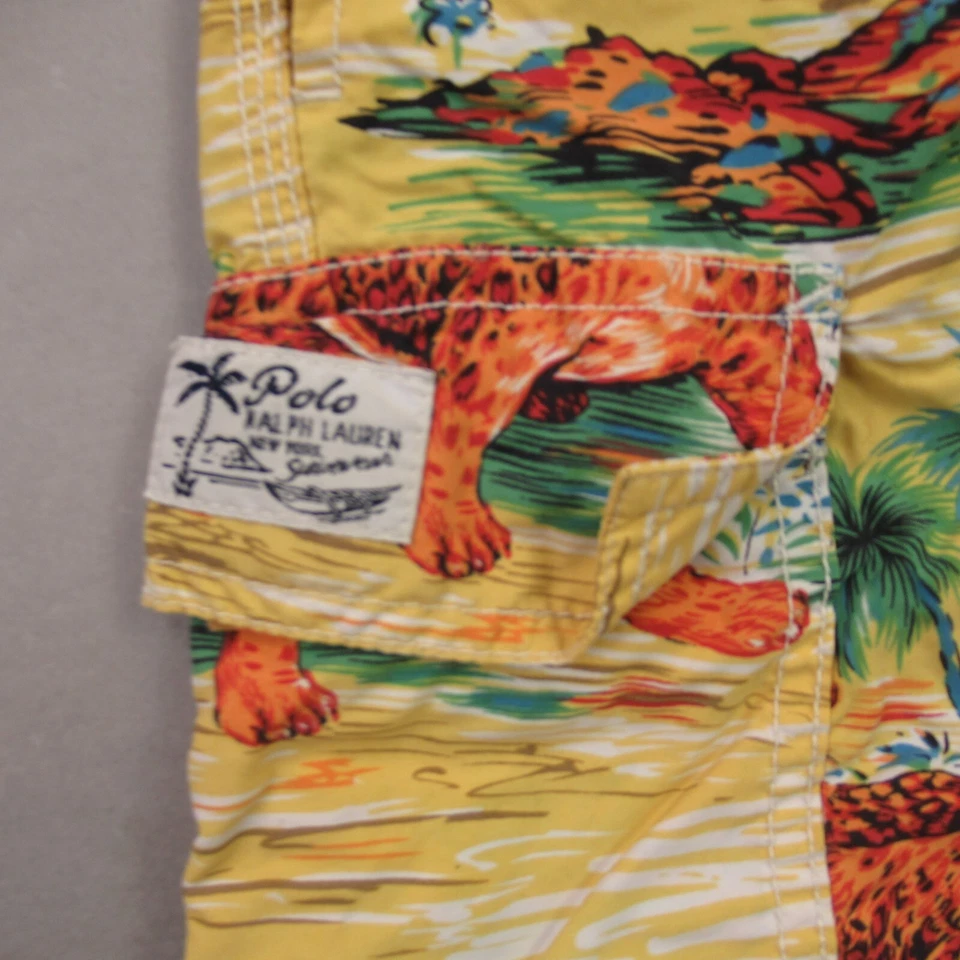 Polo Ralph Lauren Shorts Mens Small Board Swimwear Lightweight Swim Yellow - Image 2 of 4