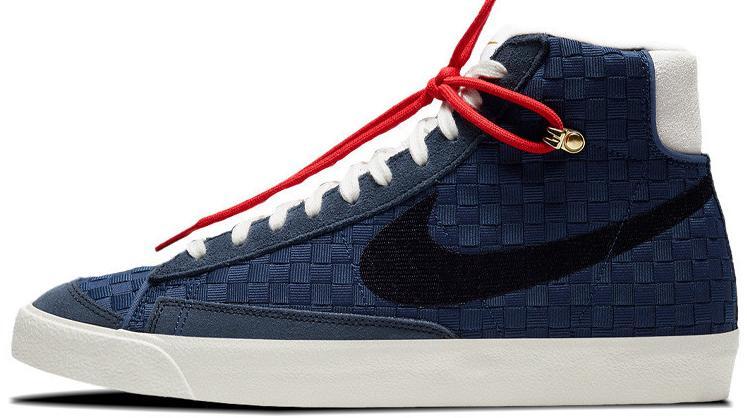 Nike Blazer Mid 77 x Denham Sail Midnight Navy Blue CU8054-100 Men’s 6.5 Sashiko Nike Blazer Mid x Denham Sail for Sale | Authenticity  main image 3