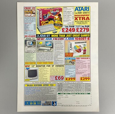 ATARI 520ST Discovery Xtra Falcon TT 1040ST-E 1993 Vintage Retro Anzeige
