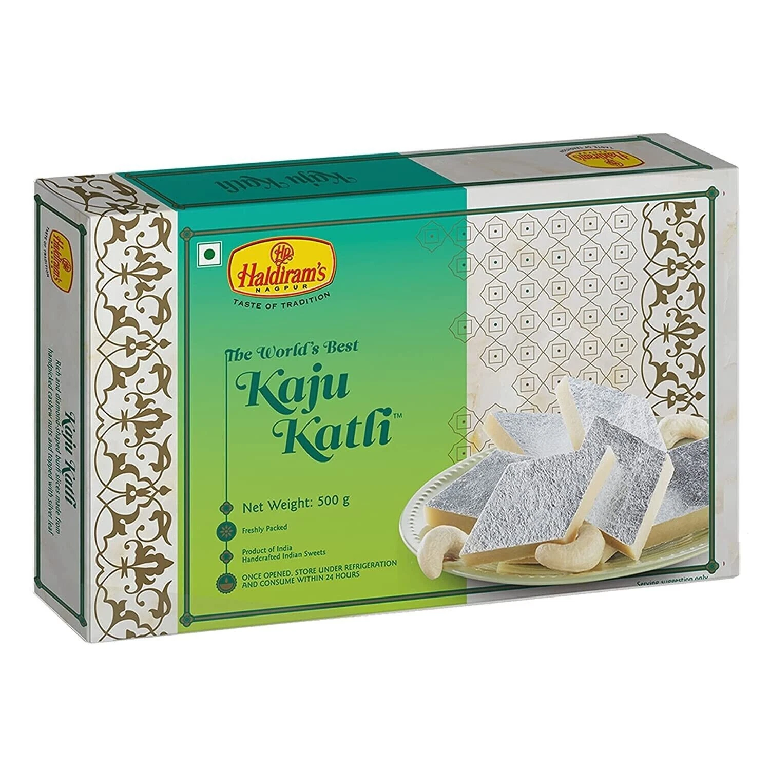 Indian Sweets Haldiram's Nagpur Kaju Katli Dessert Indian Sweet Katli 500 gm