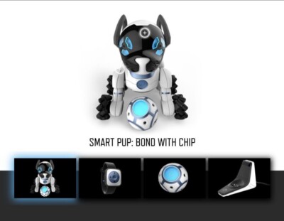 WowWee Chip Robot Toy Dog - White Comes With A Wrist Band Controller