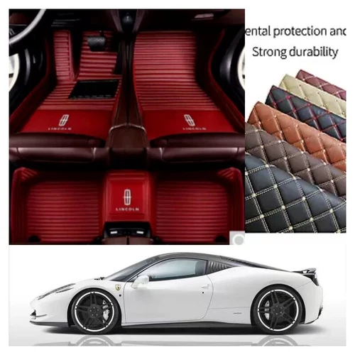 For Lincoln Car Floor Mats Front Rear Carpets Cargo Liner Fit All Weather Mats - Imagen 6 de 36