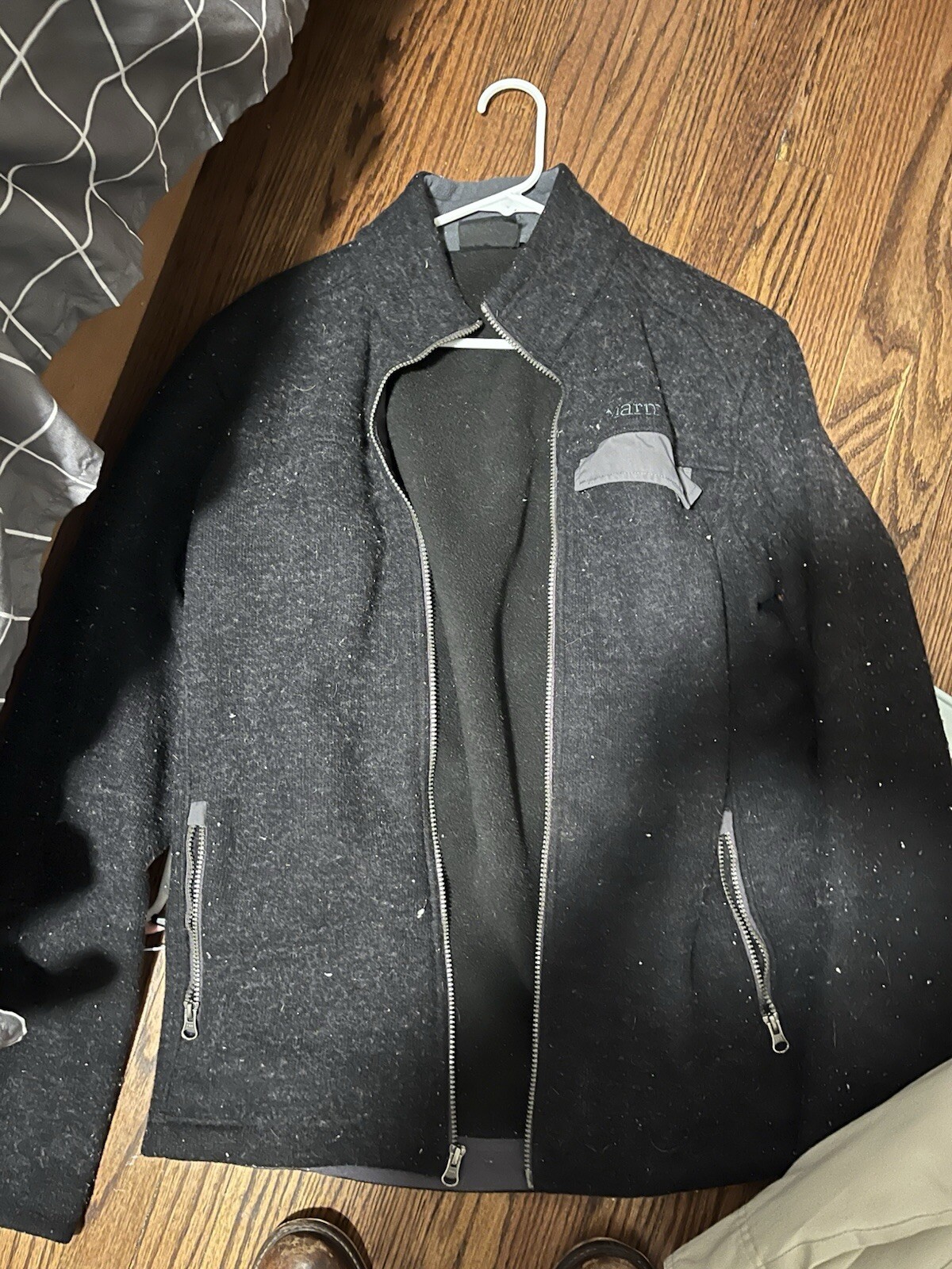 Marmot Mens Wool Blend Fleece Lined Zip Sweater Jacket Size M