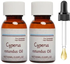 2-Pack Cyperus Rotundus Oil 60ml - Natural Hair Growth Slowing Solution