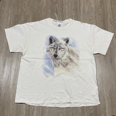 Wolf Shirt XL 90s 00s Y2k Wolves Pack Nature Woods Animal Tee