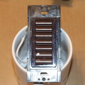 One Lutron RadioRA RALB-5W-AO-BR Brown Switch Radio RA #GN 17