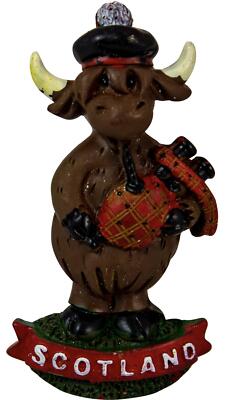 Kühlschrankmagnet Resin Scottish mit Highland Cow Design handbemalt