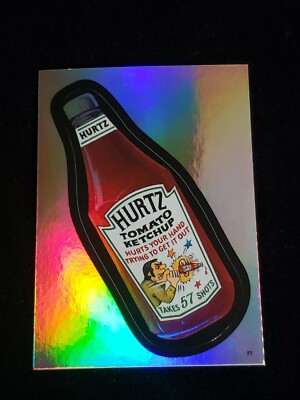 2006 TOPPS WACKY PACKAGES ANS4 RAINBOW FOIL STICKER F7 HURTZ KETCHUP