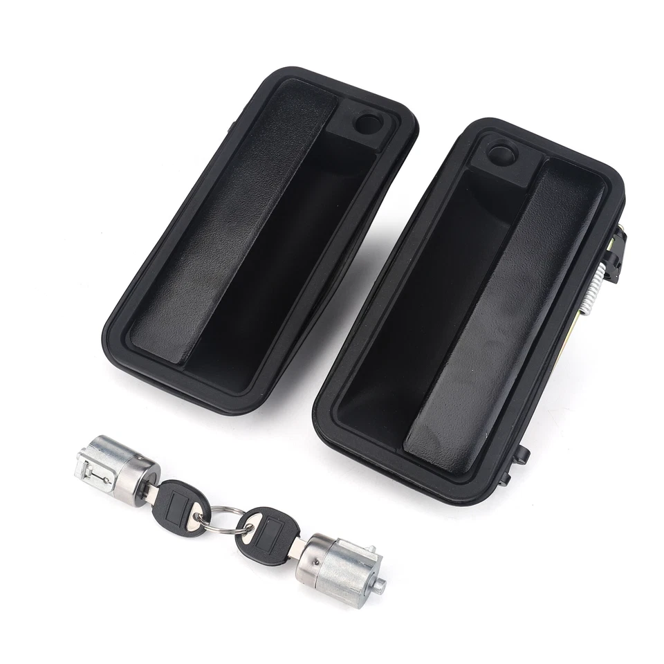 Exterior Door Handle w/ Lock Cylinder For Chevrolet C1500 GMC K1500 95-00 Front - Image 3 of 4