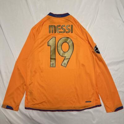 Messi Barcelona Nike Soccer Jersey Shirt Long Sleeve 05/06 UCL #19