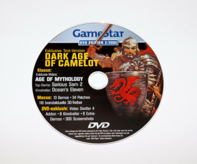 2002 Gamestar DVD Dark Age of Camelot Serious Sam 2 Demo Age of Mythology Video