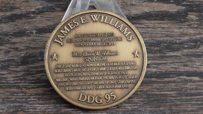USN USS James E Williams DDG 95 Christened 2003 Christening Challenge Coin #112X