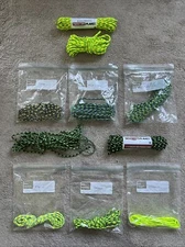 LOT OF 9 NEON GREEN & YELLOW 550 7 Strand Paracord BLACK BLUE BROWN MULTICAM USA