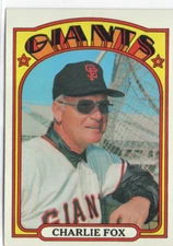 CHARLIE FOX 1972 TOPPS CARD #129 GIANTS VG A77