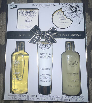 Baylis & Harding 5 Piece Gift Set Sweet Mandarin& Grapefruit NEW FACTORY SEALED