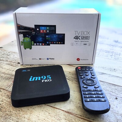 AML im95 Pro 4K UHD 8GB Storage H.265  Android TV Media Streamer WiFi Box