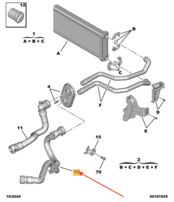 PEUGEOT 3008 Heater Water Pipe 9809929480 New Genuine | eBay 