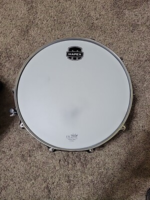 Used Mapex 14X5 MSK14D Drum Chrome Comes With Stand, Drum, Sticks, Practice Pad.