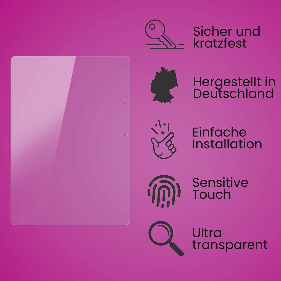 atFoliX Glasfolie für Archos T101 HD3 WiFi Displayfolie 9H Schutzpanzer - Bild 3 von 4