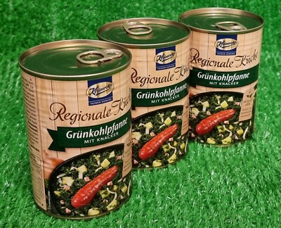 15,41/kg) 3x Keunecke Grünkohl Pfanne m. HARZER KNACKER 400g Ostprodukt Versa.0 