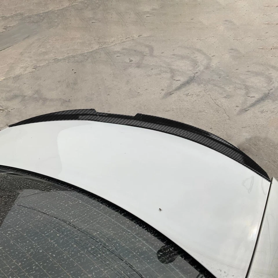 For Audi A4 A5 A6 A7 Rear Trunk Spoiler Lip Roof Tail Wing Carbon Fiber Adjust - Image 4 of 4