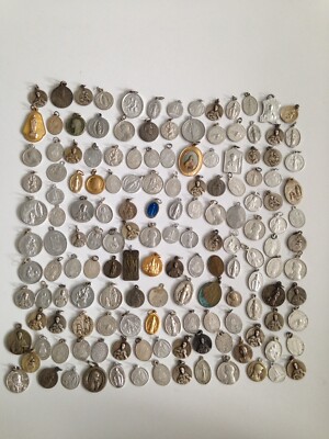 Religious Pendant Medal Lot Approx 150