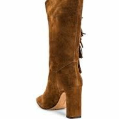Bottes Vince Camuto Sterla - Taille US 9.5 (Femme) - Suède Taupe, Franges, Semelle Plateforme - Neuf Avec Boîte
