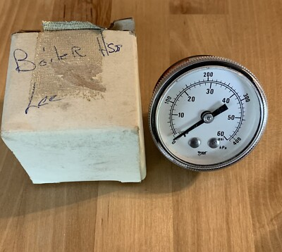 #ad #ad MARSHALLTOWN INSTRUMENT PRESSURE GAUGE 34693 3 Boiler Gauge 60 PSI $21.24