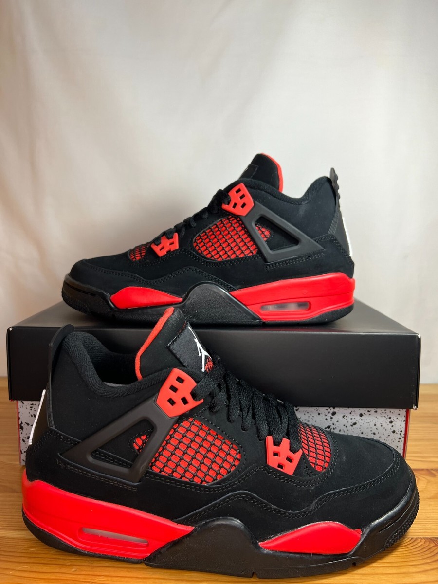 Nike Air Jordan 4 Retro Red Thunder (GS) 408452-016 Size 6Y Nike Air Jordan 4 Retro Red Thunder (GS) 408452-016 Size 6Y