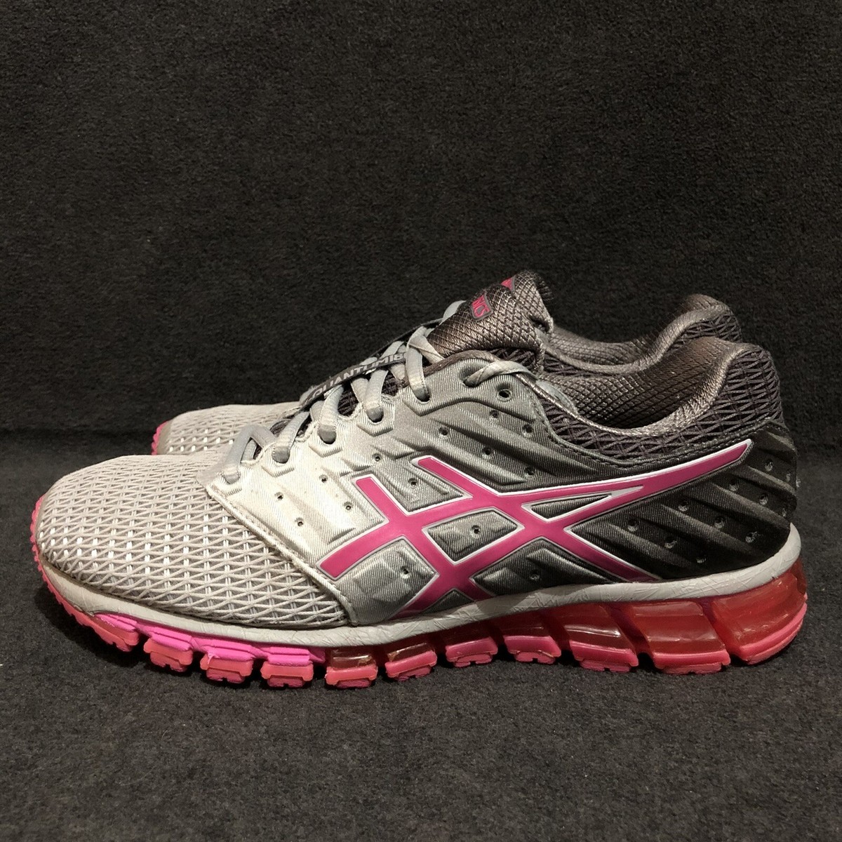 Asics Womens Gel Quantum 180 2 T6G7N Gray Pink Running Shoes