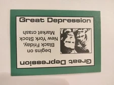 PERSPECTIVE Time Line Game GREAT DEPRESSION 1992 card used History free ship