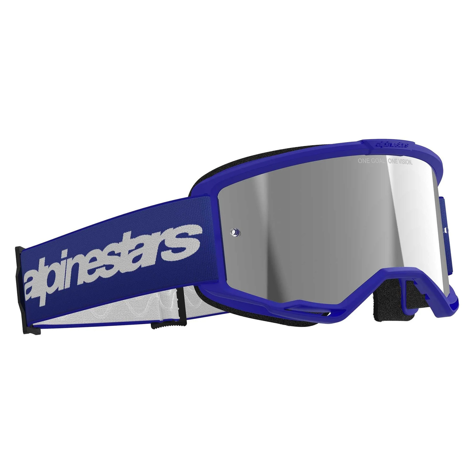 Alpinestars MX | MTB Vision 3 Goggles WORDMARK (Blue) Mirror Silver Lens