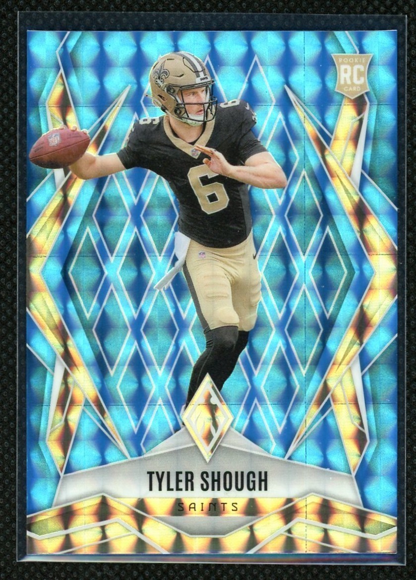 2025 Panini Phoenix - Rookies Tyler Shough #169 Light Blue Pyramids /385 (RC)