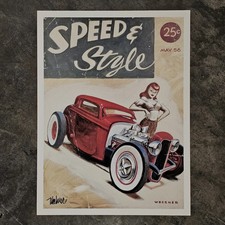 Out Of Print Signed Keith Weesner Poster Vtg 1932 Ford 3 Window Hot Rod Mcm Art Out Of Print Signed Keith Weesner Poster Vtg 1932 Ford 3 Window Hot Rod Mcm Art
