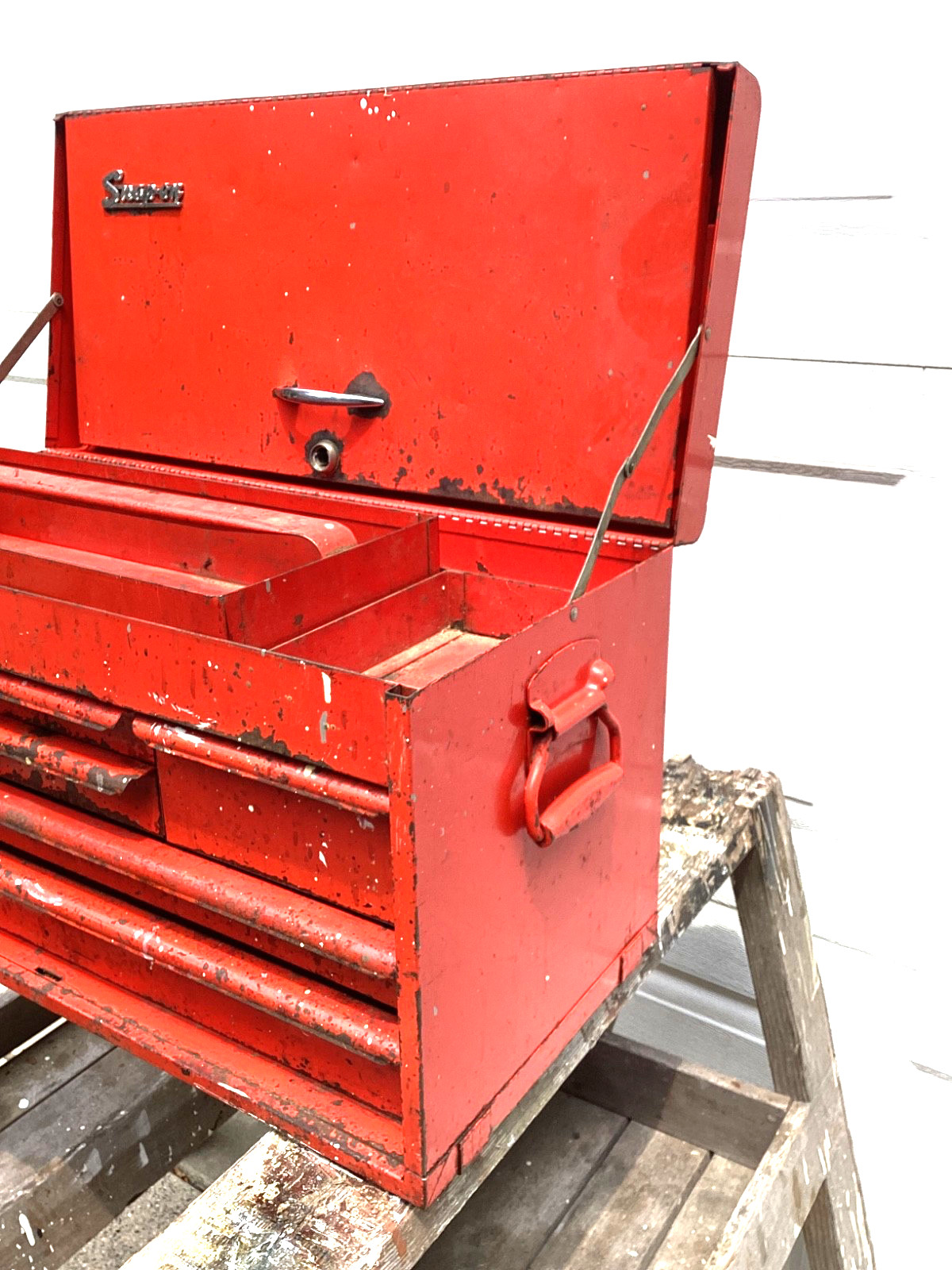 Snap On Tools Vintage 8 Drawer Top Box With Removable Tray & Side Handles KR58A