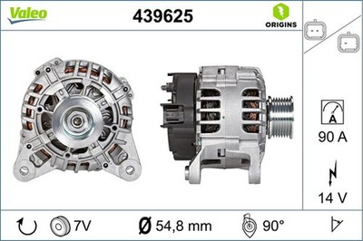 Lichtmaschine Generator Lima VALEO ORIGINS - NEW O.E. TECHNOLOGIE 439625 für BR0