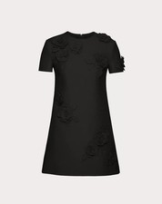 Valentino embroidered crepe couture short dress BLACK - BNWT