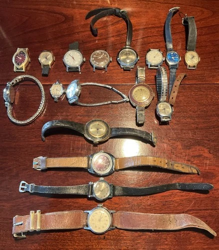 Lot of 17 Rare Vintage Timex Manual Wind Womens Watches For Parts Repair