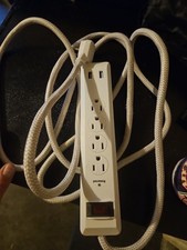 GE 4-Grounded Outlet Surge Protector w/ 2 USB 2.1 Amp, 4 ft. White