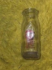 Vintage Jeannette PA Milk Bottle Half Pint Shrum's Dairy