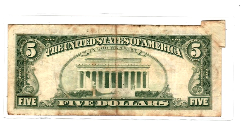 $5 (FOLDOVER ERROR) "1981" $1 (MAJOR FOLDOVER ERROR) 1981 $5 (ATLANTA) RARE!!!! - Image 3 of 3