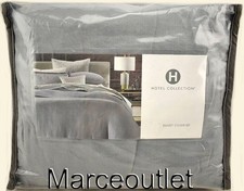 Hotel Collection Linen Modal Blend FULL / QUEEN Duvet Cover & Shams Set Slate