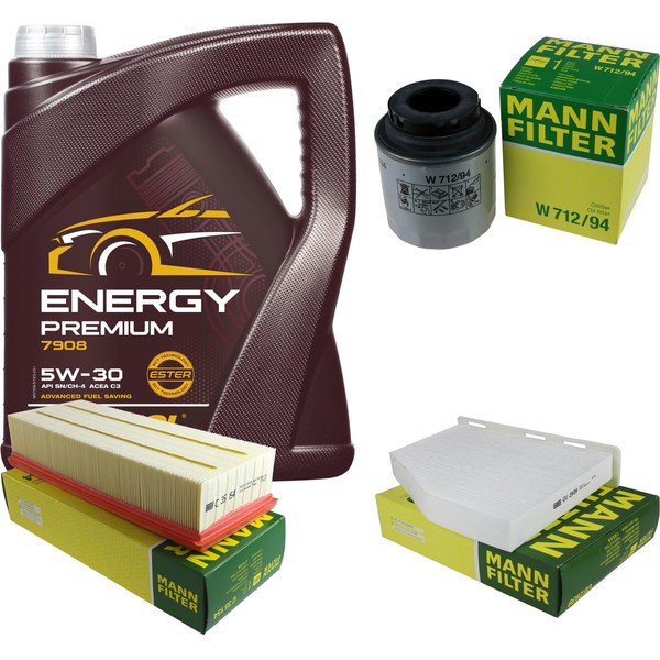 Inspektionspaket 5L Mannol Energy Premium 5W-30 FüR VW Touran 1.4 TSI Sharan-image