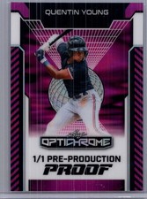 Quentin Young 2025 Leaf Optichrome Baseball 1/1 Pre Production Proof